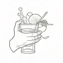 One thing I'v learned being a bartender: As good as it feels to pour everyone's drink, you need to fill your own cup eve tattoo design idea