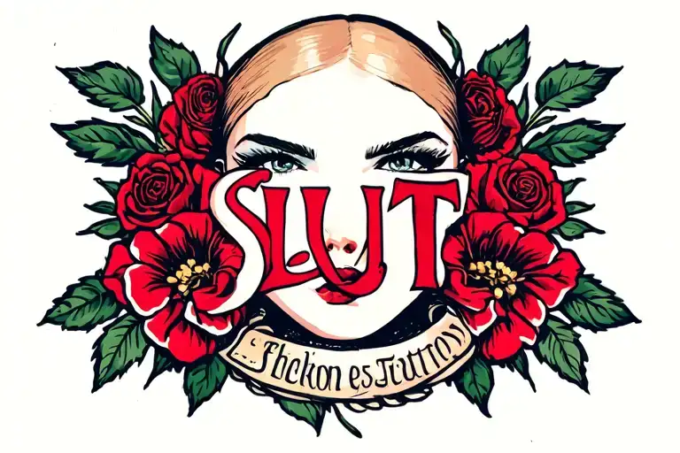 Slut tattoo design idea