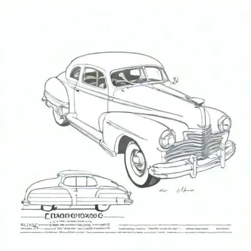 1946-47 Hudson Commodore Eight Club Coupe tattoo design idea