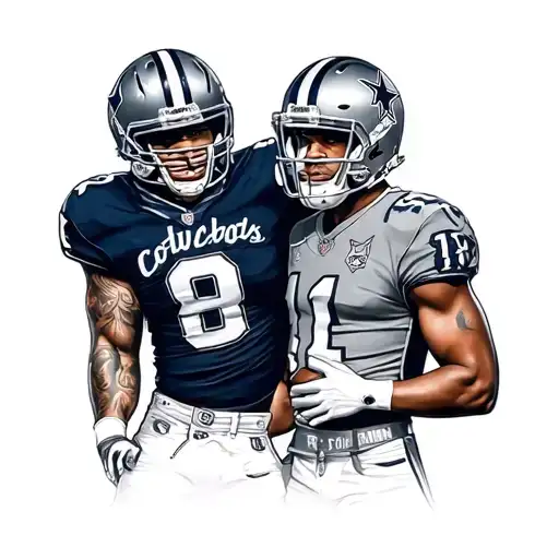 Dallas cowboys for father and son tattoo design idea