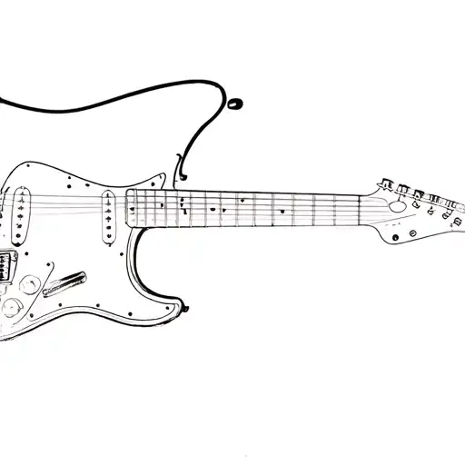 fender strat, Pink Floyd dark side of the moon, AP initals tattoo design idea