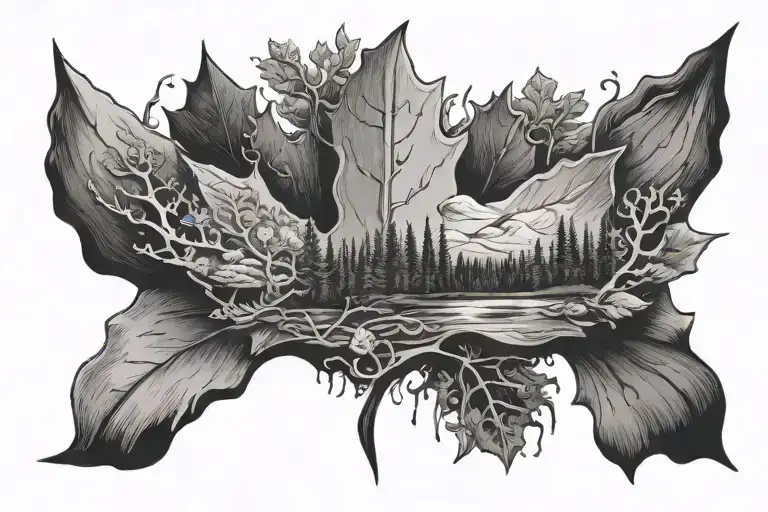 Canadian tattoo design idea