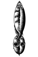 two peas in a pod fishing pole tattoo design idea