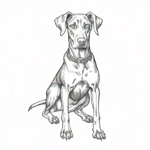 doberman pinscher tattoo design idea