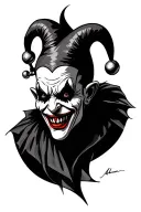 evil jester tattoo design idea