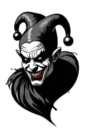 evil jester tattoo design idea