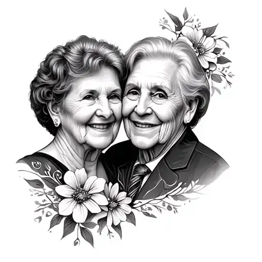 memorial tattoo for grandparents who passed tattoo design idea