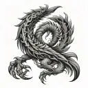 Scorpio Phoenix tattoo design idea