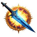 final fantasy 7 Buster sword with sephiroth in reflection tattoo design idea