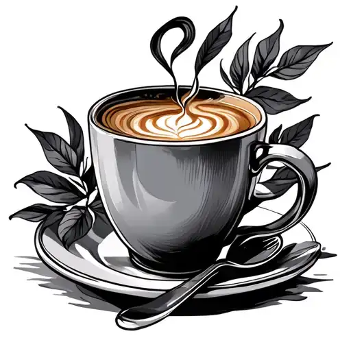 In Memory of Dad and Espresso tattoo design idea