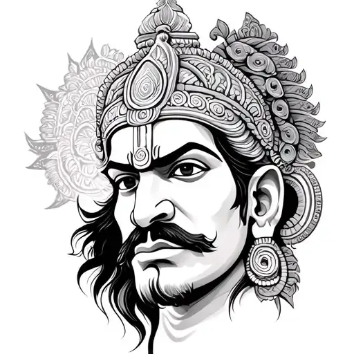 Hanuman Gada tattoo design idea