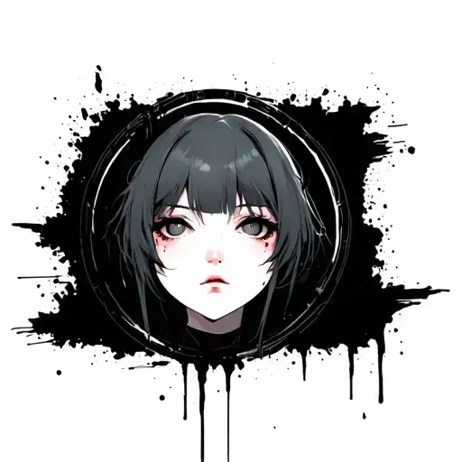 Nier Automata Black Scrawl tattoo design idea