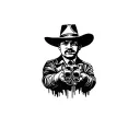 Pancho villa with two revolvers tattoo design idea