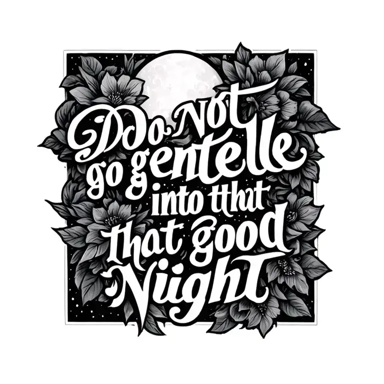 Do not go gentle into that good night tattoo design idea