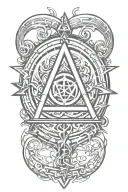 piece symbol, anarchy symbol tattoo design idea