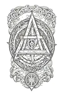 piece symbol, anarchy symbol tattoo design idea