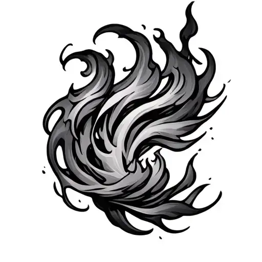 Fire And Air tattoo design idea