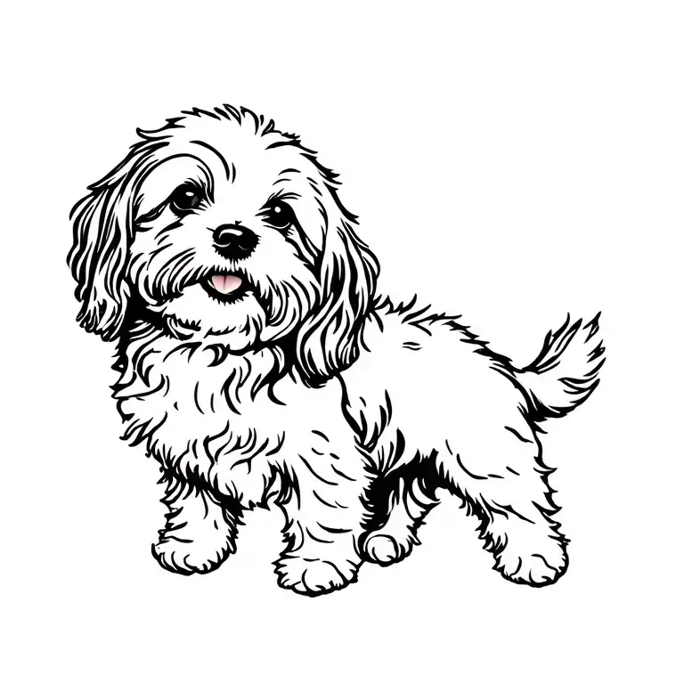 Cavoodle tattoo design idea