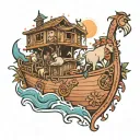 noahs ark tattoo design idea