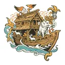 noahs ark tattoo design idea