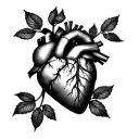03, экГ, cold mind - hot heart of Rosa tattoo design idea
