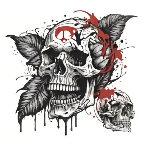 skull, Cocoa tattoo design idea
