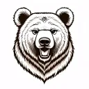 Bear head tattoo design idea