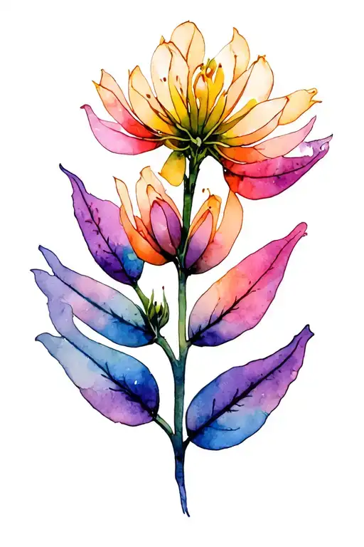 Milkweed seed pod tattoo design idea