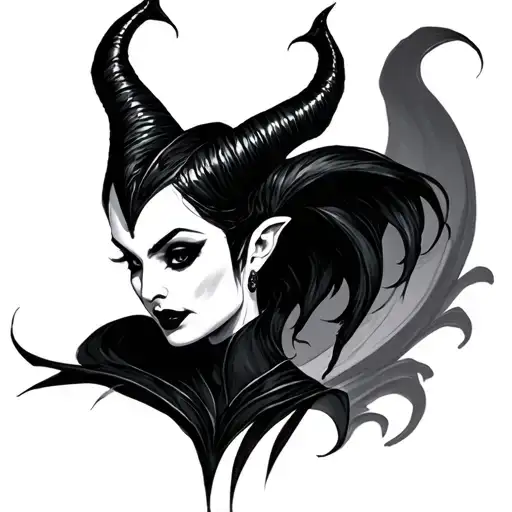 Maleficent tattoo design idea