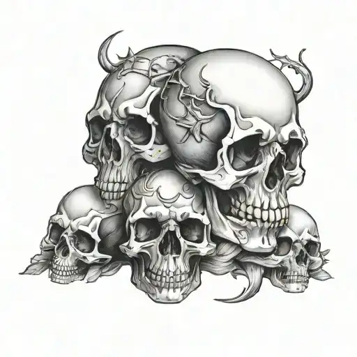 skulls, Lucas July 2 2021 tattoo design idea