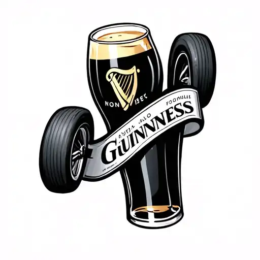 Guinness and formula 1  tattoo design idea