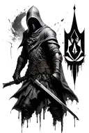 original black assasin's creed unity logo add more ideas to it  tattoo design idea