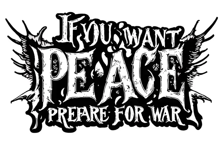 If you want peace prepare for war tattoo " tattoo design idea