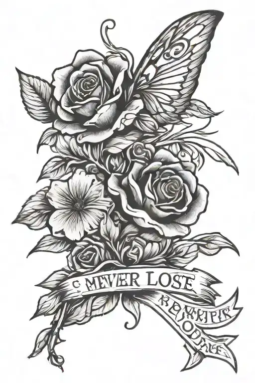 remember to never lose hope written tattoo design idea