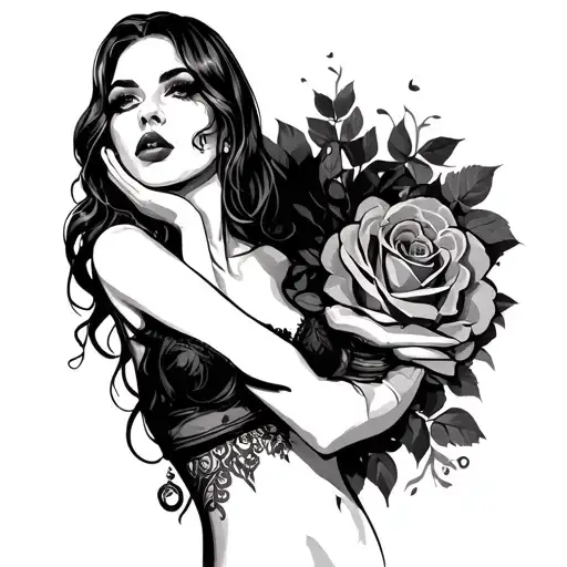 Prostitute tattoo design idea