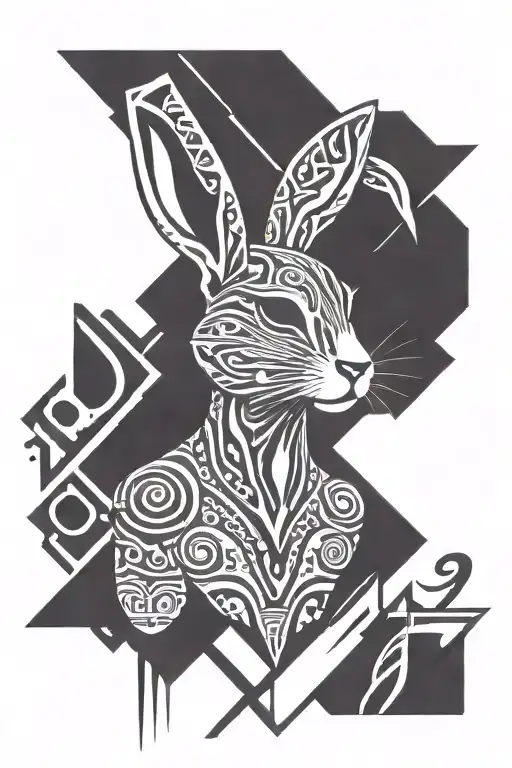 Bad Bunny tattoo design idea