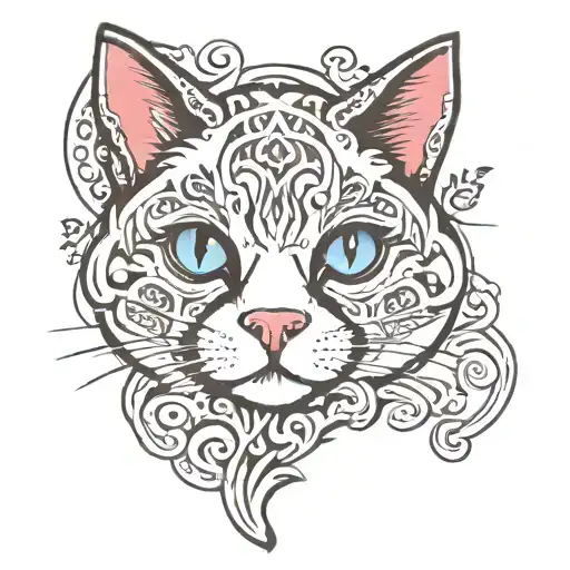 cat paw print tattoo design idea