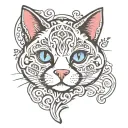 cat paw print tattoo design idea