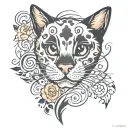 cat paw print tattoo design idea