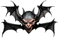 vampire bat, gothic, simple, aesthetic tattoo tattoo design idea