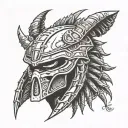helmet from predator tattoo design idea