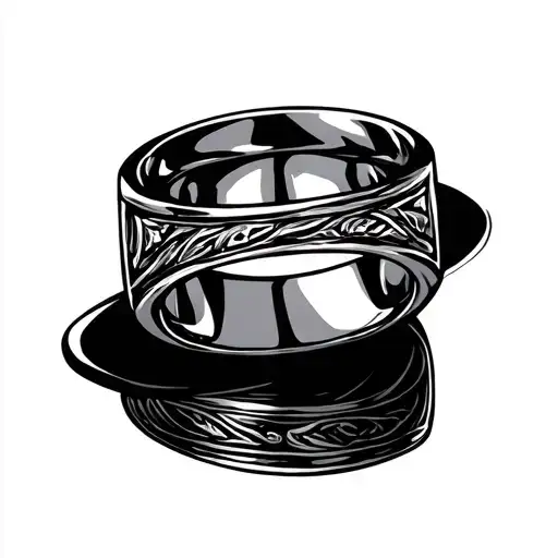 Mens Wedding Ring tattoo design idea