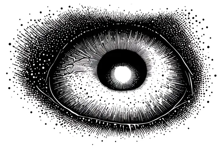 a throat tattoo of a black hole tattoo design idea