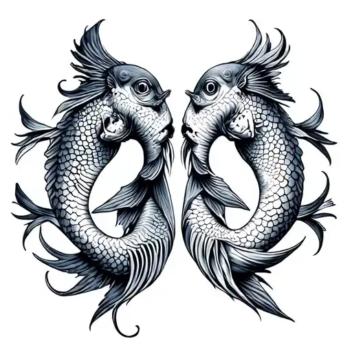 Gemini And Pisces tattoo design idea