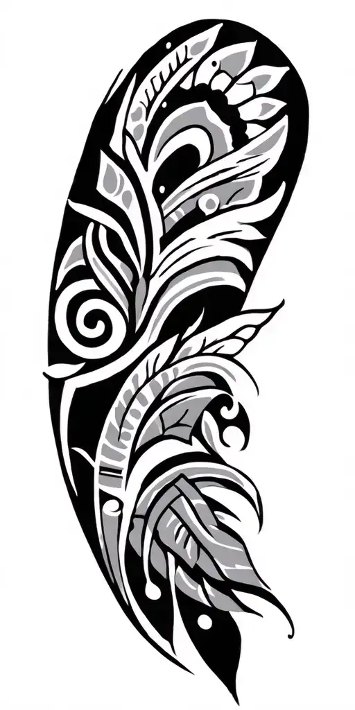 mexican tribal sleeve tattoo design idea
