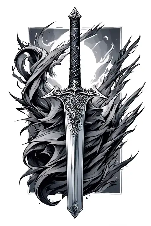 narsil sword tattoo design idea