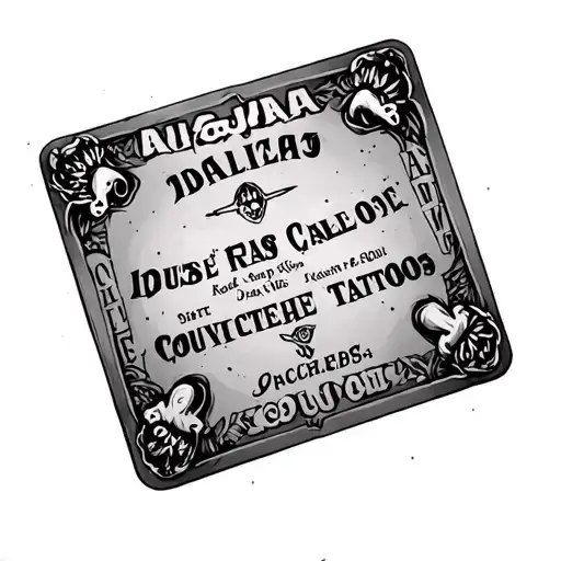 Ouija Board tattoo design idea