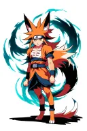 Kurama Naruto nine tailed fox tattoo design idea