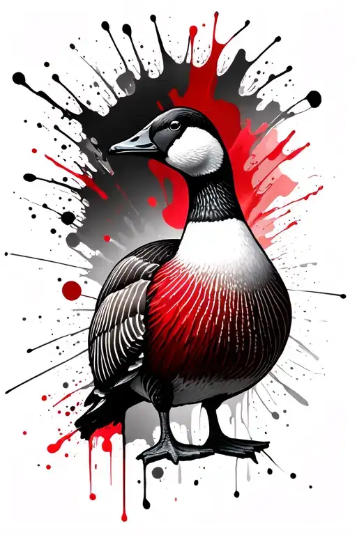 american traditional geese tattoo design idea