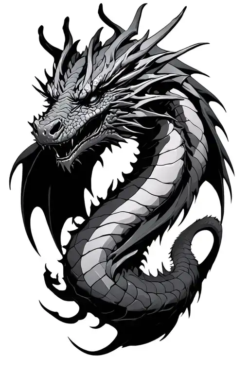Dragon oroborous figure 8 but has some subtle sci-fi or techy-ness to it. something not over the top though tattoo design idea
